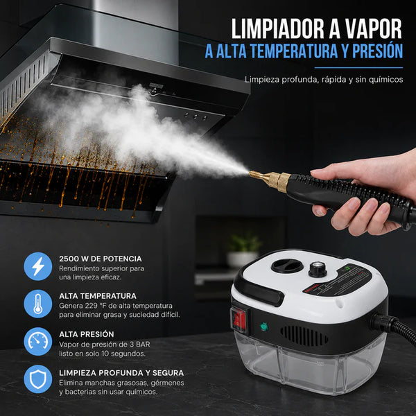 LIMPIADOR A VAPOR VapoMax™ 2500W - Garantía Extendida🔒
