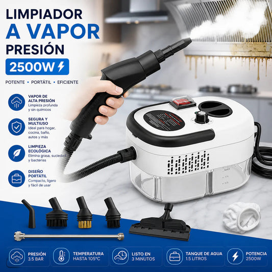 LIMPIADOR A VAPOR VapoMax™ 2500W - Garantía Extendida🔒
