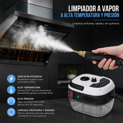 LIMPIADOR A VAPOR VapoMax™ 2500W - Garantía Extendida🔒